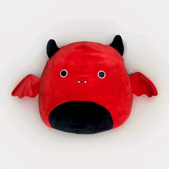 Squishmallows Dante Red Devil Bat 12" Plush Stuffed Toy Red Black Halloween - Picture 1 of 5
